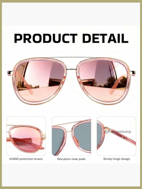 Polarized Aviator Sunglasses with TR90 Frame, UV400 Protection main image 5